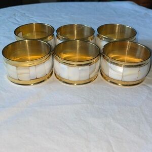 Mother of Pearl Napkin Rings (6pcs)